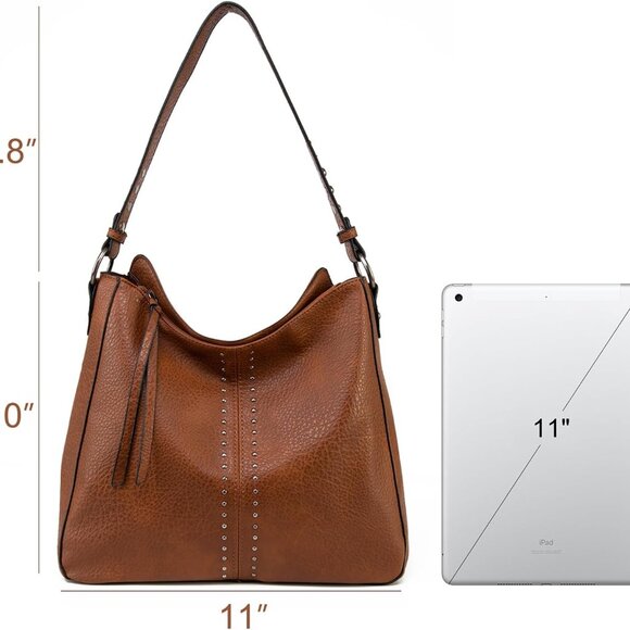 Medium Hobo Bags for Women Top Handle Satchel Shoulder Purse Bucket Handbag - Picture 2 of 6